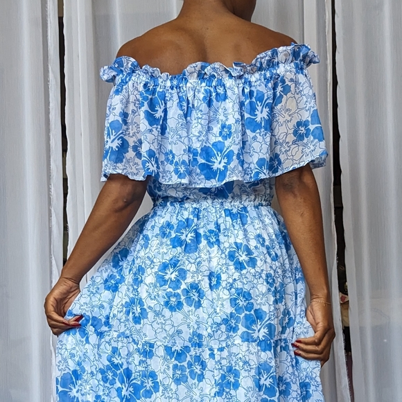 NWT Resortwear Blue Floral Maxi Dress - All Things Mochi | Size Small - Picture 6 of 9